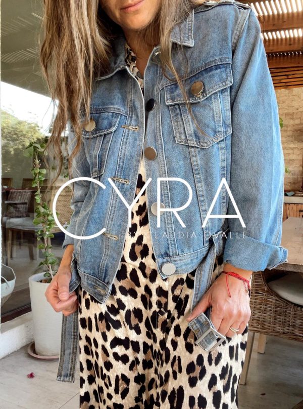 Chaqueta jeans boton plateado - Imagen 3