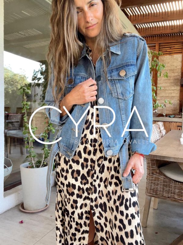 Chaqueta jeans boton plateado - Imagen 2