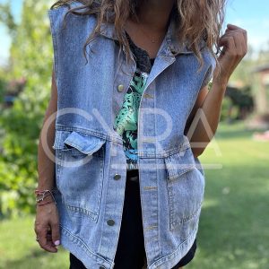 Chaqueta jeans sin mangas