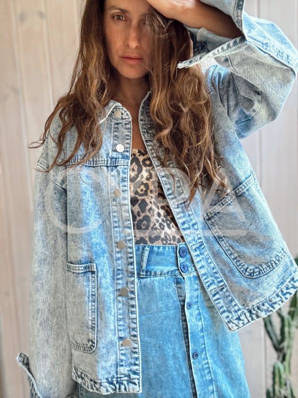 Chaqueta Jeans Aurora celeste
