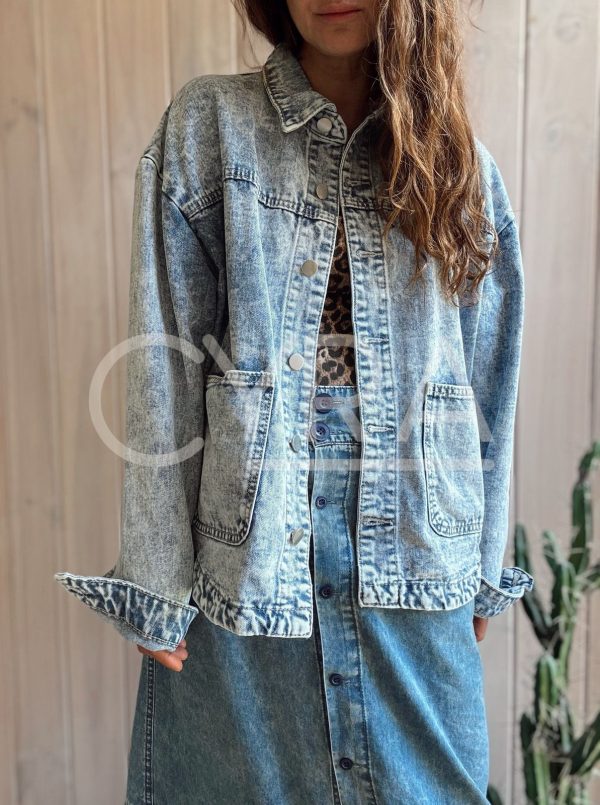 Chaqueta Jeans Aurora celeste - Imagen 5