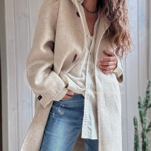Abrigo cashemere beige